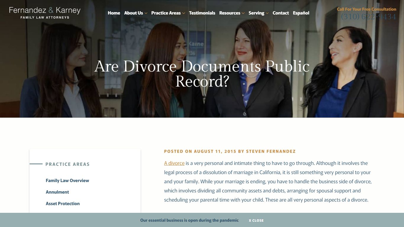 Are Divorce Documents Public Record? - Fernandez & Karney