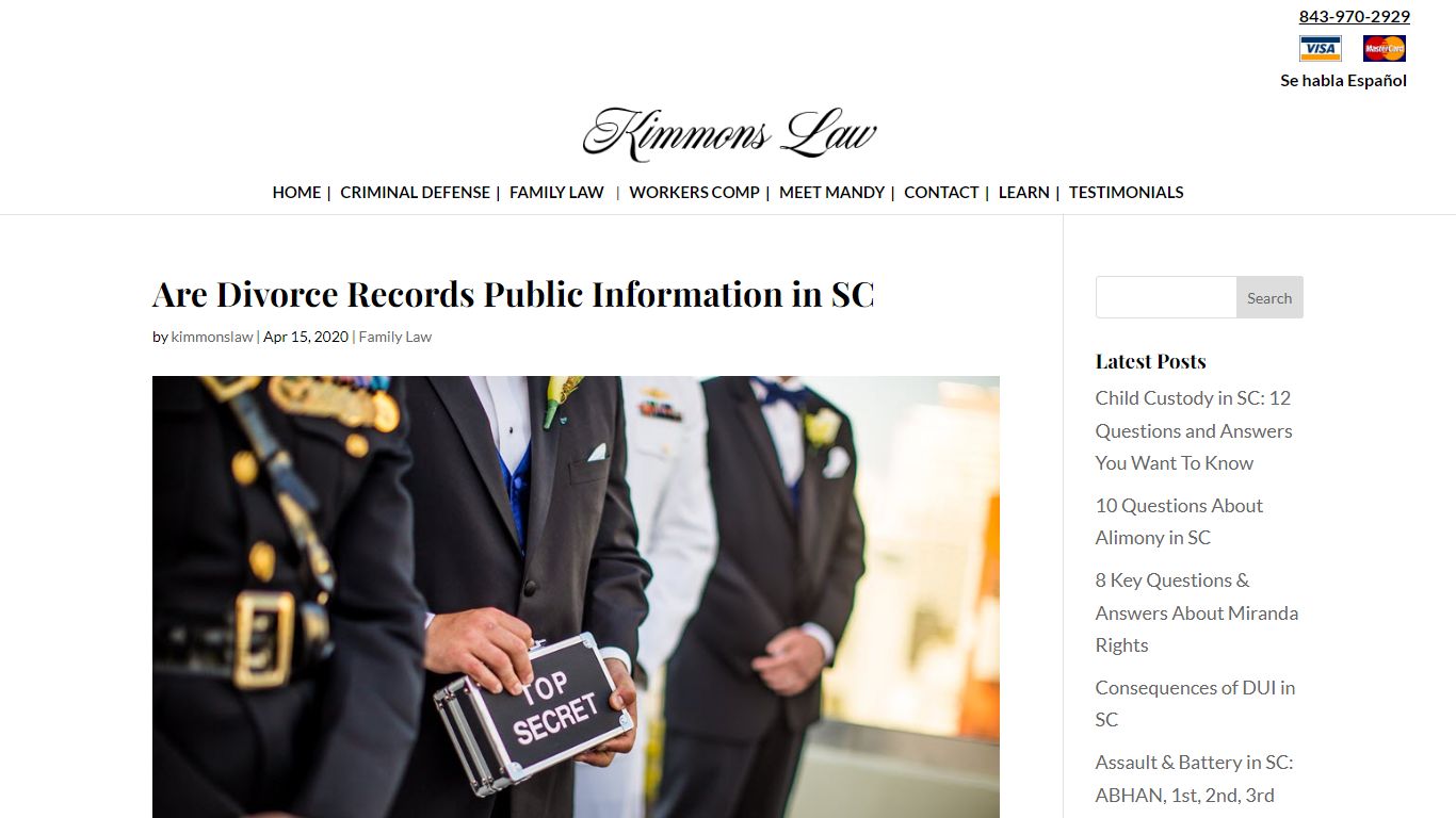 Are Divorce Records Public Information in SC | Kimmons Law